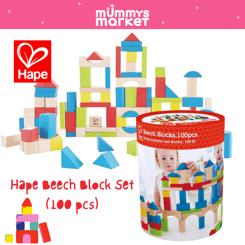 Hape Beech Block Set - 100pcs